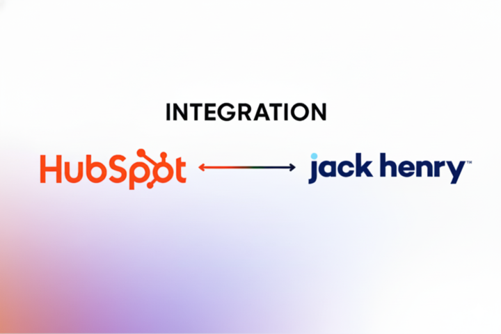 Diagram showing HubSpot and Jack Henry core banking integration for community and regional banks and credit unions