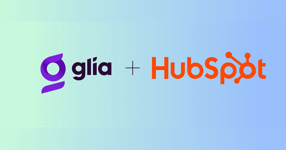 HubSpot and Glia integration showing how digital conversations translate into structured CRM follow-up 
