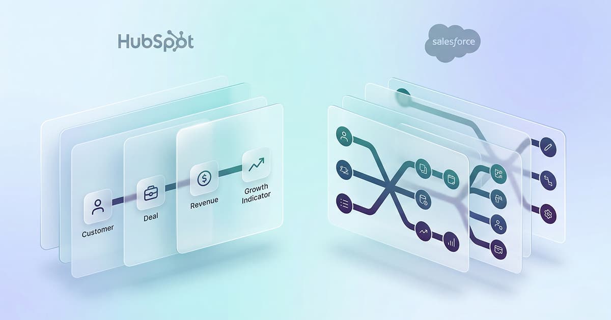 HubSpot vs Salesforce comparison for banks and credit unions across lifecycle, data, and operations